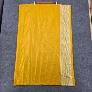 Estee Lauder Yellow Paisley Border Sarong Scarf Wrap Beach Cover Up 43x56